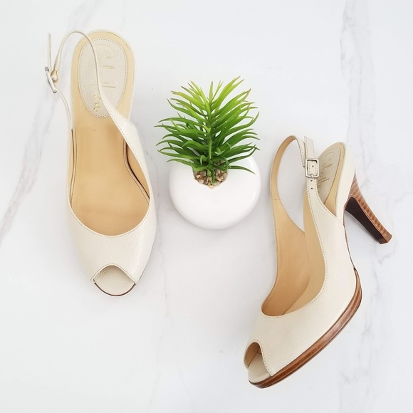ivory slingback pumps